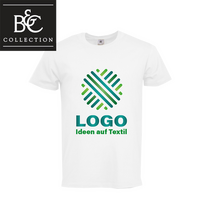 Herren-T-Shirt weiß, Premium - B&C Collection, mit einer Druckposition