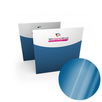 Hochglanz-UV-Lack Faltblatt, gefalzt auf Quadrat 12,0 cm x 12,0 cm, vertikaler Zickzackfalz, 6-seitig