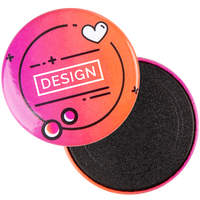 Hochwertiger Magnetbutton Ø 38 mm Vorderseite und Rückseite