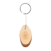 Holz-Schlüsselanhänger Baumstamm oval