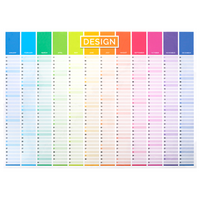 Jahresplaner auf Whiteboard-Folie inkl. Laminat DIN A4 quer (297 x 210 mm) einseitig 4/0-farbig bedruckt