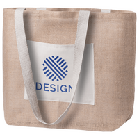 Jute-Strandtasche mit Fach