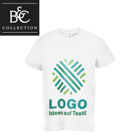Kinder-T-Shirt Basic, weiß - B&C Collection, mit einer Druckposition