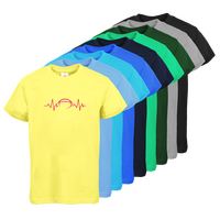 Tshirt, farbig bedruckt, Vorderseite, verschiedene Farben