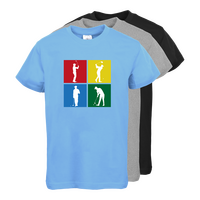 Tshirt, farbig bedruckt, Vorderseite, verschiedene Farben