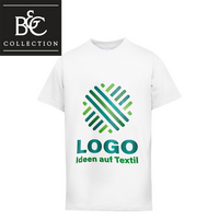 Kinder-T-Shirt Premium, weiß - B&C Collection, mit einer Druckposition