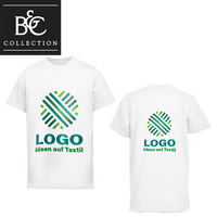 Kinder-T-Shirt Premium, weiß - B&C Collection, mit zwei Druckpositionen