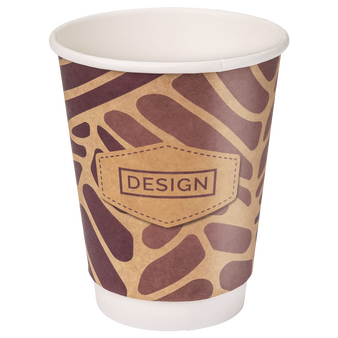 Kraftpapier-Becher doppelwandig 300 ml, 4/0-farbig (CMYK)