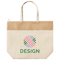 Kühlshopper aus Baumwolle und laminierter Jute