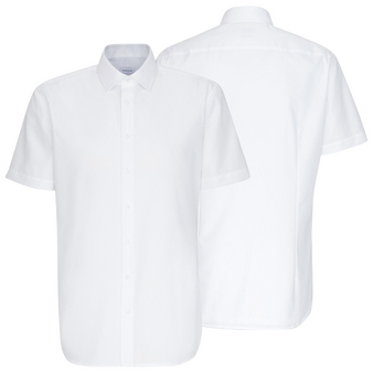 Kurzarmhemd, Popeline Tailored Fit - Seidensticker, Muster