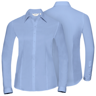 Langarmbluse, Herringbone Tailored Fit - Russell, Muster