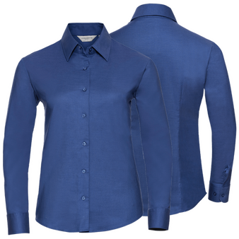 Langarmbluse, Oxford Tailored Fit - Russell, Muster