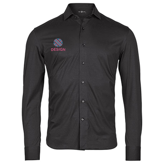 Langarmhemd, Stretch Tailored Fit - TEE JAYS