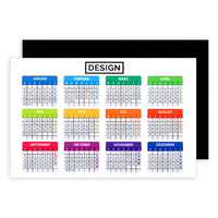 Magnetischer Minikalender quer 90 x 50 mm einseitig 4/0-farbig bedruckt