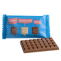 Mini-Schoko-Täfelchen 10g Vollmilchschokolade, 4/0 farbig einseitig bedruckt