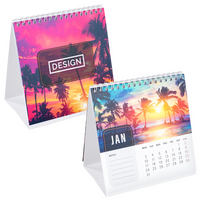 Monatstischkalender zum Aufstellen 13 Blatt (12 Monate + Deckblatt) Quadrat (210 x 210 mm)