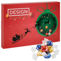 Multi Adventskalender: Lindt Lindor Kugel, 4/0 farbig bedruckt