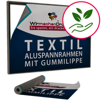 Nachhaltiges Textil für Aluspannrahmen mit 12 x 3 mm Flachkeder (PVC-frei)