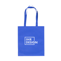 Non-Woven-Tasche farbig, ohne Bodenfalte, lange Henkel