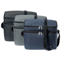 Picknick-Kühltasche mit Fach und zwei Reißverschlussfächern, ohne Werbeanbringung