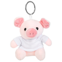 rosa Schweinchen mit T-Shirt unbedruckt
