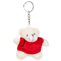 weißer Teddybär mit rotem T-Shirt unbedruckt