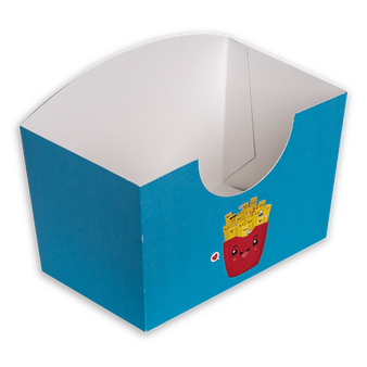 Pommesschale mit Automatikboden (13 x 7,8 x 8 cm) 