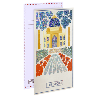 Postkarte, 7,4 x 14,8 cm, mit partieller Glitzer-Lackveredelung