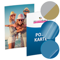 Postkarte, DIN A4 (21,0 x 29,7 cm), mit allen Veredelungskombinationen