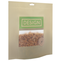 Recycelbarer Folien-Standbodenbeutel 19 x 19 x 11 cm mit neutralem Boden (Abb. durchsichtige Folie mit Druckverschluss und Euroloch)