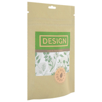 Recycelbares-Papier-Standbodenbeutel 24 x 31 x 10 cm mit neutralem Boden (Abb. mit Druckverschluss und Euroloch)