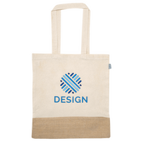 Tasche aus recycelter Baumwolle mit Juteboden