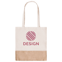 Tragetasche aus Baumwolle mit Juteboden