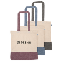 Tragetasche aus recycelte Baumwollmix, zwei Farbtöne