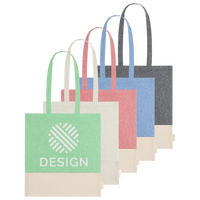 Tragetasche aus recycelter Baumwolle, zwei Farbtöne, 120 g/m²