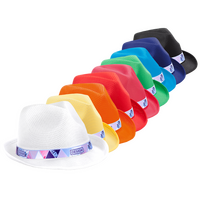 Trilby-Partyhut aus Polyester mit bedrucktem Hutband