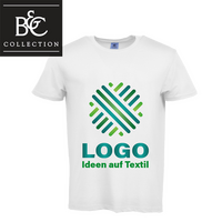 T-Shirt Herren Basic, weiß - B&C Collection, mit einer Druckposition