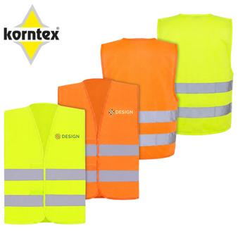 Unisex-Signalweste, einseitig bedruckt, Brust