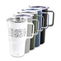 Vakuumisolierter XL-Edelstahlbecher mit Griff graviert