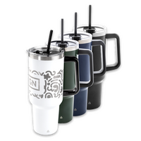 Vakuumisolierter XXL-Edelstahlbecher mit Griff graviert