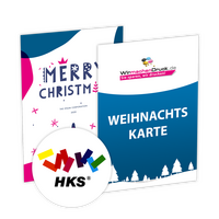 Weihnachtskarte DIN A7 4-seiter 4/4 farbig + 1 HKS-Sonderfarbe