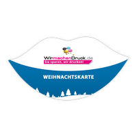 weihnachtskarten-stanzform-kuss-mit-partieller-uvlackveredelung