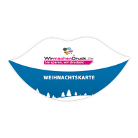 Weihnachtskarten Stanzform Kuss