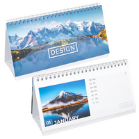 Wochentischkalender zum Aufstellen 58 Seiten (52 Wochen + Deckblatt + 2 Zusatzblätter) DIN lang quer (210 x 105 mm)