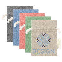 Zuziehbeutel aus recycelter Baumwolle, S