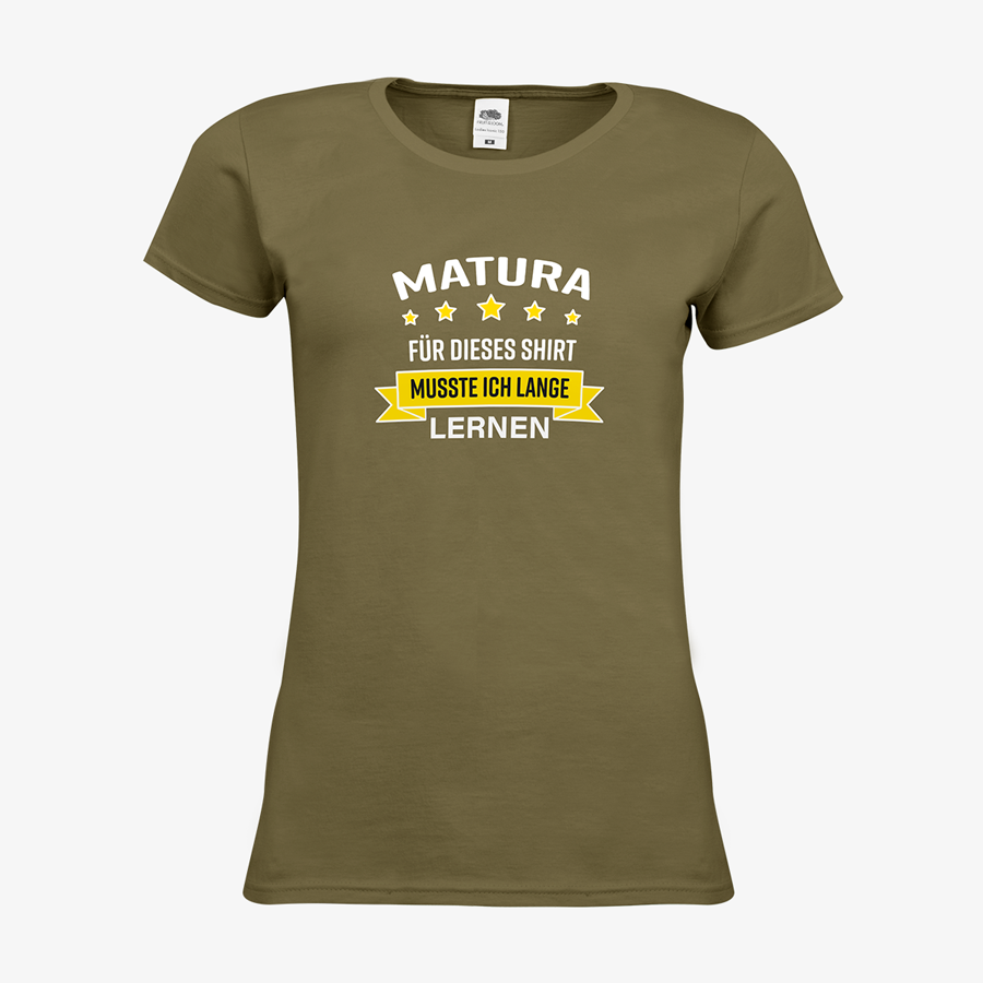 T-Shirt Matura-Motiv Demen Premium Fruit of the Loom mit Rundhalsausschnitt