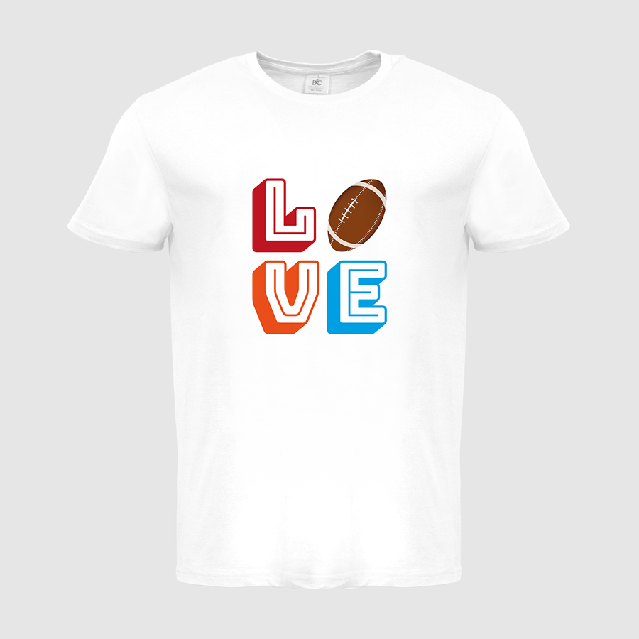 Weisses T-Shirt von BC Collection Basic mit Football-Motiv