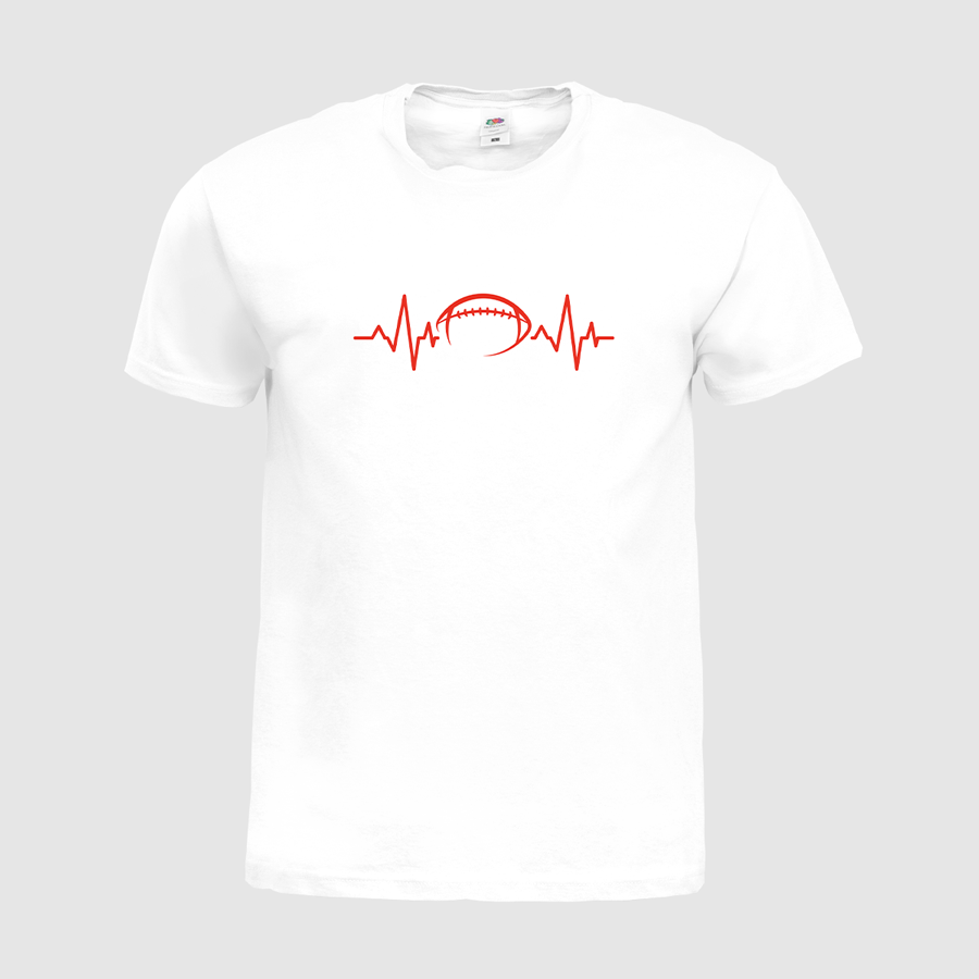 Budget-T-Shirt für Herren von Fruit of the Loom mit Football-Motiv