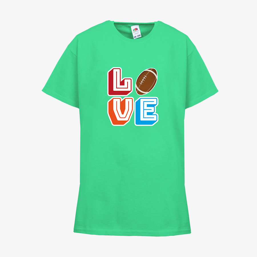 T-Shirt für Kinder mit Motiv American Football Basic kelly-green