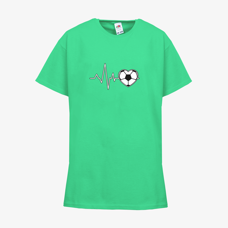 T-Shirt mit Fussball-Motiv Fruit of the Loom Basic Kindergrösse
